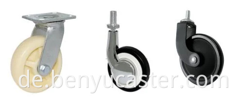 6 "Benyu Caster Wheel PU in Rot & Grau mit Verschleiß Widerstand und umweltfreundlich